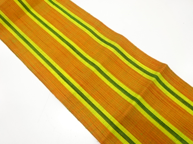 JAPANESE NAGOYA OBI / MAWATA TSUMUGI / WOVEN STRIPE